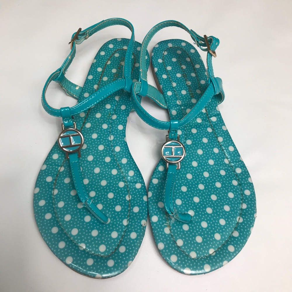 Tommy Hilfiger Polka Dot Sandals Women’s 6.5 Summer Beach Casual